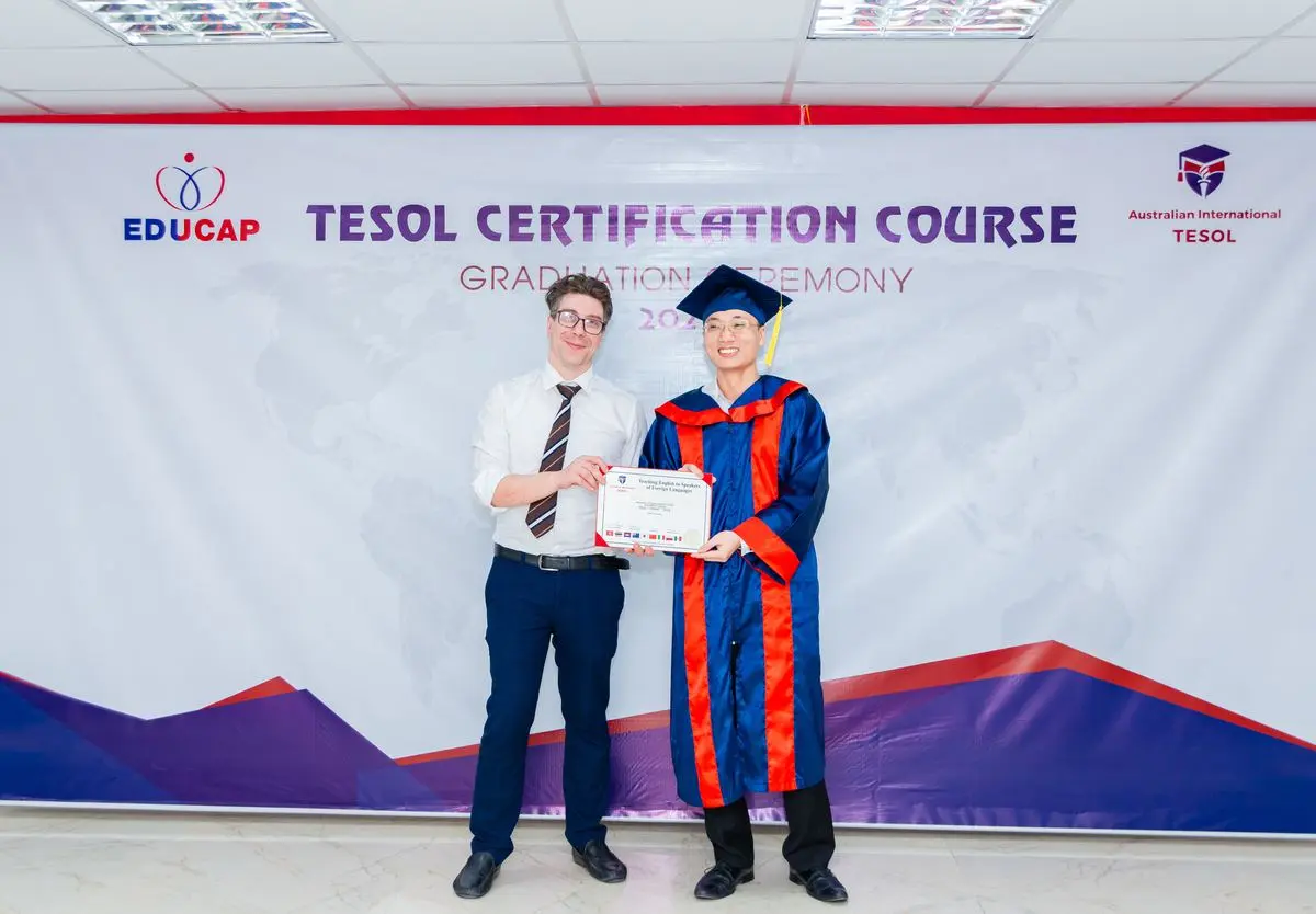 Lễ tốt nghiệp TESOL của Hoàng Đình Kiên
